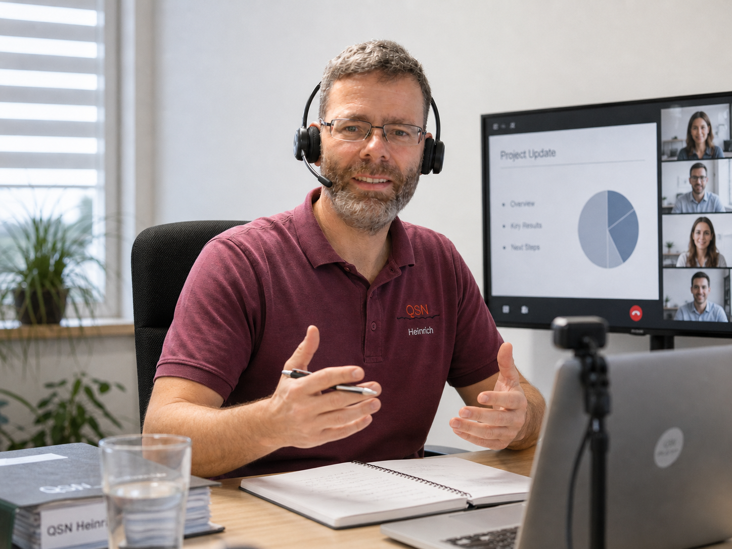 KI-generiertes Beispielbild einer digitalen Projektabstimmung