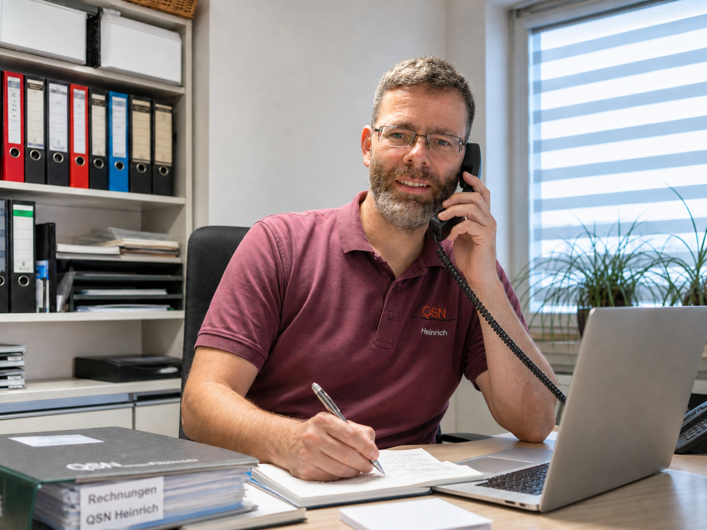 KI-generiertes Beispielbild eines telefonischen Kundengesprächs